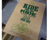 Ride Your Bike Letterpress rint