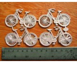 4 Embossed Paper Bicycles